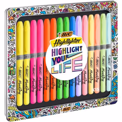 BIC 992733, 15 pz, Blu, Verde, Arancione, Rosa, Viola, Giallo, Blu, Verde, Arancione, Giallo, Rosa, Viola, Gomma, Rotondo, In ...