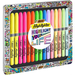 BIC 992733 evidenziatore 15 pz Blu, Verde, Arancione, Rosa, Viola, Giallo