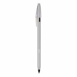 BIC Cristal Re'New, Penna Ricaricabile Nera a Sfera, Fusto in Metallo (Punta 1mm), Confezione 1 Penna + 2 Ricariche - Vista aggiuntiva 5