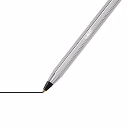 BIC Cristal Re'New, Penna Ricaricabile Nera a Sfera, Fusto in Metallo (Punta 1mm), Confezione 1 Penna + 2 Ricariche - Vista aggiuntiva 8