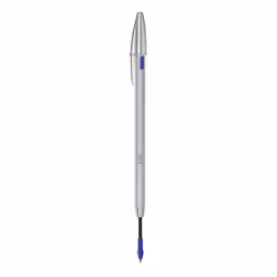 BIC Cristal Re'New, Penna Ricaricabile Blu a Sfera, Fusto in Metallo (Punta 1mm), Confezione 1 Penna + 2 Ricariche - Vista aggiuntiva 8
