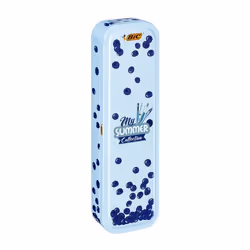 BIC Summer Blue Box Nero, Blu, Verde, Rosso Penna a sfera retrattile a clip 5 pz
