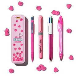 BIC Summer Pink Box Nero, Blu, Verde, Rosso Penna a sfera retrattile a clip 5 pz