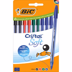 BIC 516359, Penna a sfera, Nero, Blu, Verde, Rosso, 10 pz