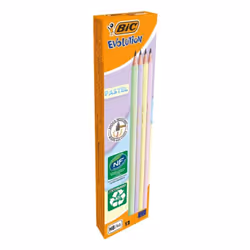 BIC Evolution, 2HB, Verde, Rosa, Viola, Giallo, Esagonale, 16 mm, 177 mm, Scatola