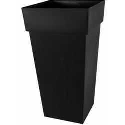 Vaso da fiori eda 13639 g.ant sx2 grigio antracite in plastica quadrato 43,3 x 43,3 x 80 cm