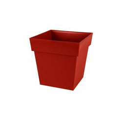 Vaso Toscano in Plastica, L.39 X P.39 X H.39 Cm, Rosso Rubino EDA