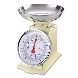 Terraillon Trad 500, Bilancia da cucina meccanica, 5 kg, 20 g, Crema, g, 1 L
