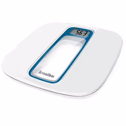 Terraillon Window Vocal, Bilancia pesapersone elettronica, 160 kg, 100 g, Blu, Bianco, kg, Ovale