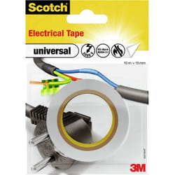 3M universal 4401WHT Nastro isolante Scotch Bianco (l x l) 10 m x 15 mm 1 pz.