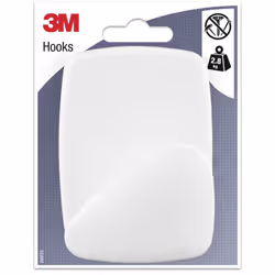 IHAP23 Gancio adesivo in plastica - Colore bianco - 0.300 kg - Forza adesiva estrema- Ideali per superfici dipinte e piastrel ...