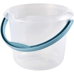 Secchio con Scala Graduata Integrata e Manico Ergonomico, 5 l, Mika, Trasparente - Keeeper