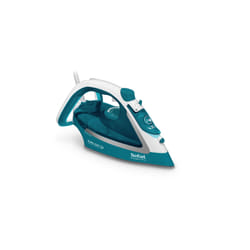 Tefal EasyGliss Plus FV5737 Ferro da stiro a secco e a vapore Durilium 2500 W Turchese, Bianco