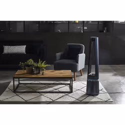 Rowenta Eclipse 2in1, combinazione di un purificatore d'aria e di un ventilatore, cattura il 99,95% di particelle fini, 12 velocità, 4 impostazioni silenziose, modalità Night/Auto, Argento - Vista aggiuntiva 4