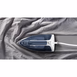 Tefal Express Steam FV2837 Ferro da stiro a secco e a vapore Piastra Cerilium 2400 W Blu, Grigio, Bianco