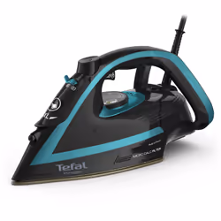 Tefal Puregliss FV8066, Ferro da stiro a secco e a vapore, Durilium AirGlide Autoclean soleplate, 2 m, 280 g/min, Nero, Blu, ...