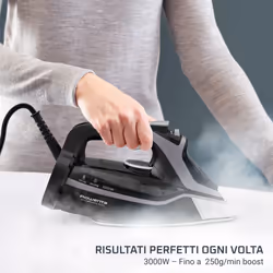 Rowenta SteamForce Plus DW9410 Ferro da stiro a secco e a vapore Piastra solare Microsteam 400 HD Laser 3000 W Nero, Grigio - Vista aggiuntiva 4