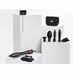 Rowenta Express Style CF634L Spazzola ad aria calda Caldo Nero, Rosso 800 W 1,8 m - Vista aggiuntiva 2