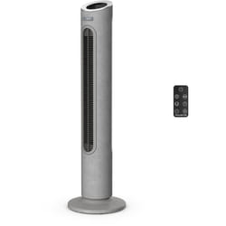 Rowenta - Eole Home VU6980F0 - Ventilatore a torre a bassa velocità, a risparmio energetico, 7 velocità/3 modalità, timer, telecomando, grigio,
