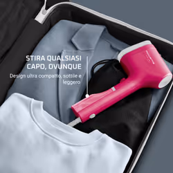 Rowenta DR2023 stiratrice a vapore Vapore per indumenti portatile 0,07 L 1300 W Rosa - Vista aggiuntiva 6