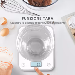 Moulinex BN50U0 bilancia da cucina Bianco Superficie piana Rettangolo Bilancia da cucina elettronica - Vista aggiuntiva 5