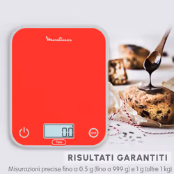 Moulinex BN50U3 bilancia da cucina Rosso Superficie piana Rettangolo Bilancia da cucina elettronica - Vista aggiuntiva 5