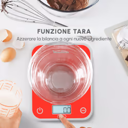 Moulinex BN50U3 bilancia da cucina Rosso Superficie piana Rettangolo Bilancia da cucina elettronica - Vista aggiuntiva 6