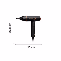 Rowenta Nano Asciugacapelli Brushless Compatto ad Alta Velocità, Boost di Ioni Antistatici e Sensore di Temperatura per Capelli Setosi e Luminosi, 3 Impostazioni di Velocità/Temperatura, HY8310 - Vista aggiuntiva 7