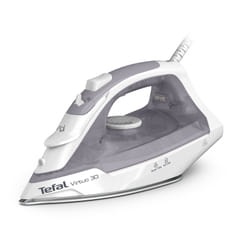 Tefal Virtuo 30 FV2C43E0 ferro da stiro Ferro da stiro a secco e a vapore Piastra in Ceramica 2000 W Grigio, Bianco