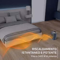 Rowenta Intense Comfort Aqua, Termoventilatore Sicuro in Bagno, Potenza di 2400 W, SO6551F0 - Vista aggiuntiva 3