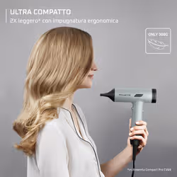 Rowenta Tiny, Asciugacapelli Compatto, Motore ad Alta Velocità, Design Ultra Compatto, HY7120 - Vista aggiuntiva 5