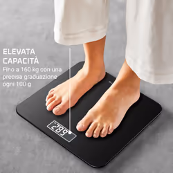 Rowenta Premiss 2.0, Bilancia da Bagno, Display LCD Facile da Leggere, Nero, BS1800 - Vista aggiuntiva 4