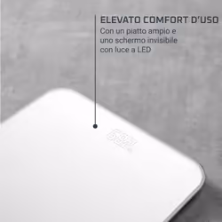 Rowenta Classic 2.0, Bilancia Da Bagno, Schermo Invisibile Facile da Leggere, Bianco, BS1901 - Vista aggiuntiva 3