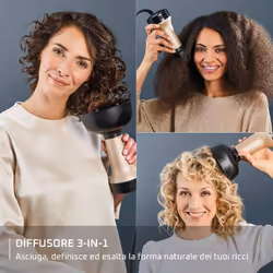 Rowenta Curl Harmony, Diffusore ad Aria Calda 3 in 1, Capelli Ricci - Vista aggiuntiva 4