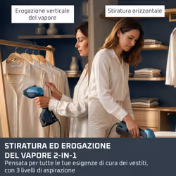 Rowenta DR9920 stiratrice a vapore Vapore per indumenti portatile 0,2 L 1400 W Blu, Nero - Vista aggiuntiva 6