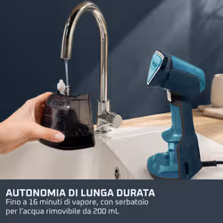 Rowenta DR9920 stiratrice a vapore Vapore per indumenti portatile 0,2 L 1400 W Blu, Nero - Vista aggiuntiva 7