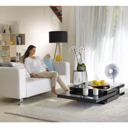 Rowenta Essential+ VU2330 Essential +, Ventilatore da Tavolo, 3 Velocità, Silenziosità 46 dBA, Design compatto, Flusso d’aria mx 34 m3/min, Bianco - Vista aggiuntiva 7