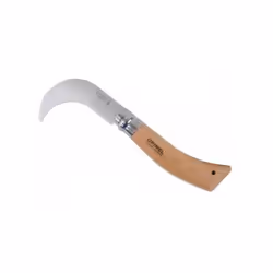 Lama acciaio inox con blocco chiusura Punta curvaManico legno faggio curvo