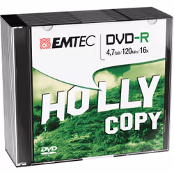 Emtec ECOVR471016SL, DVD-R, Custodia per CD, 10 pz, 4,7 GB