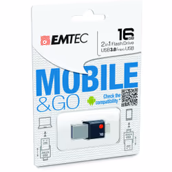 Emtec Mobile & Go 16 GB unità flash USB USB Type-A / Micro-USB 3.2 Gen 1 (3.1 Gen 1) Nero, Argento - Vista aggiuntiva 2