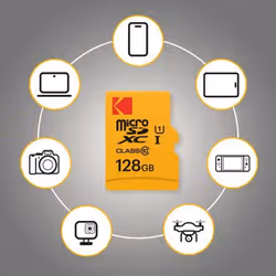 Kodak EKMSDM128GXC10HPRK memoria flash 128 GB MicroSD UHS-I Classe 10 - Vista aggiuntiva 4