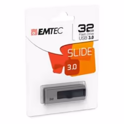 Emtec B250 Slide, 32 GB, USB tipo A, 3.2 Gen 1 (3.1 Gen 1), Lamina di scorrimento, Grigio