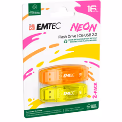 Emtec C410 Neon unità flash USB 16GB USB tipo A 2.0 Arancione, Giallo