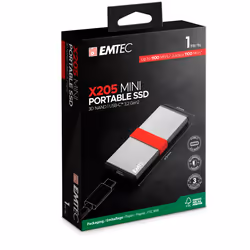 Emtec X205 Mini 1 TB USB tipo-C USB 3.2 Gen 2x2 Argento - Vista aggiuntiva 3