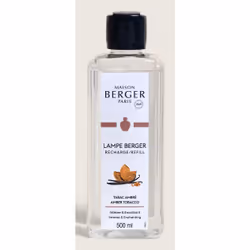 Maison Berger Paris Golden Amber, Bottiglia, Liquido, Ambra, Tabacco, Vaniglia, Trasparente, 500 ml, Plastica