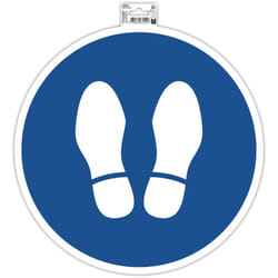 Exacompta - Ref. 67024E - 1 pannello autoadesivo di obbligo di stop - In pvc antiscivolo e resistente ai raggi uv - Diametro pannello : 35 cm