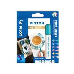 Pilot Pintor Oro, Blu metallizzato, Verde metallizato, Rosa metallizzato, Viola metallico, Argento 6 pz