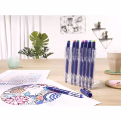 Pilot FriXion Fineliner penna tecnica Fine Nero, Blu, Verde, Azzurro, Lime, Rosa, Rosso, Viola 8 pz - Vista aggiuntiva 5