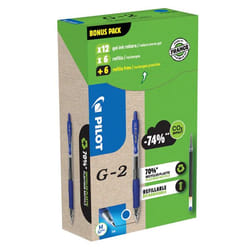 Pilot G-2 GREEN PACK Penna in gel retrattile Medio Blu 12 pz