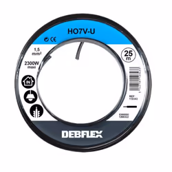Cavo elettrico con nucleo rigido H07 V-U 1,5MM2 nero 25Mriferimento 110343
